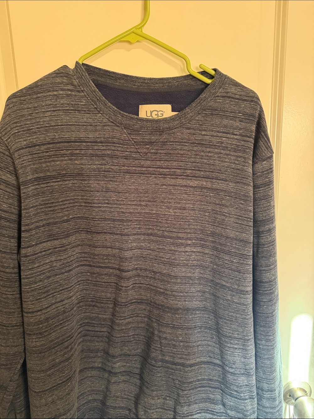 UGG Men’s Heathered Blue Crewneck Sweater